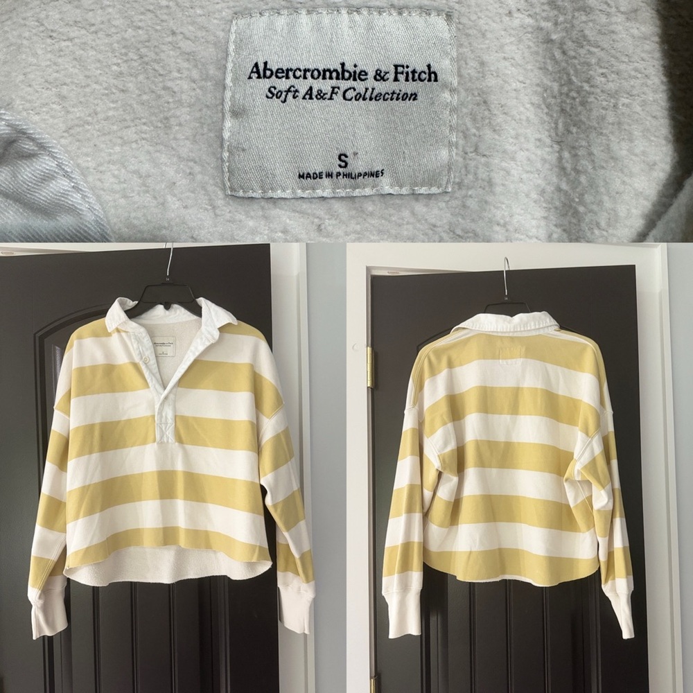 Abercrombie & Fitch Cream Fleece Jacket